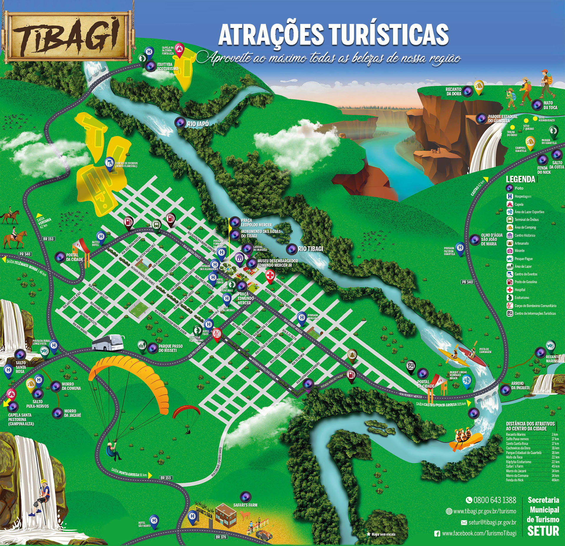 Mapa Turístico de Tibagi